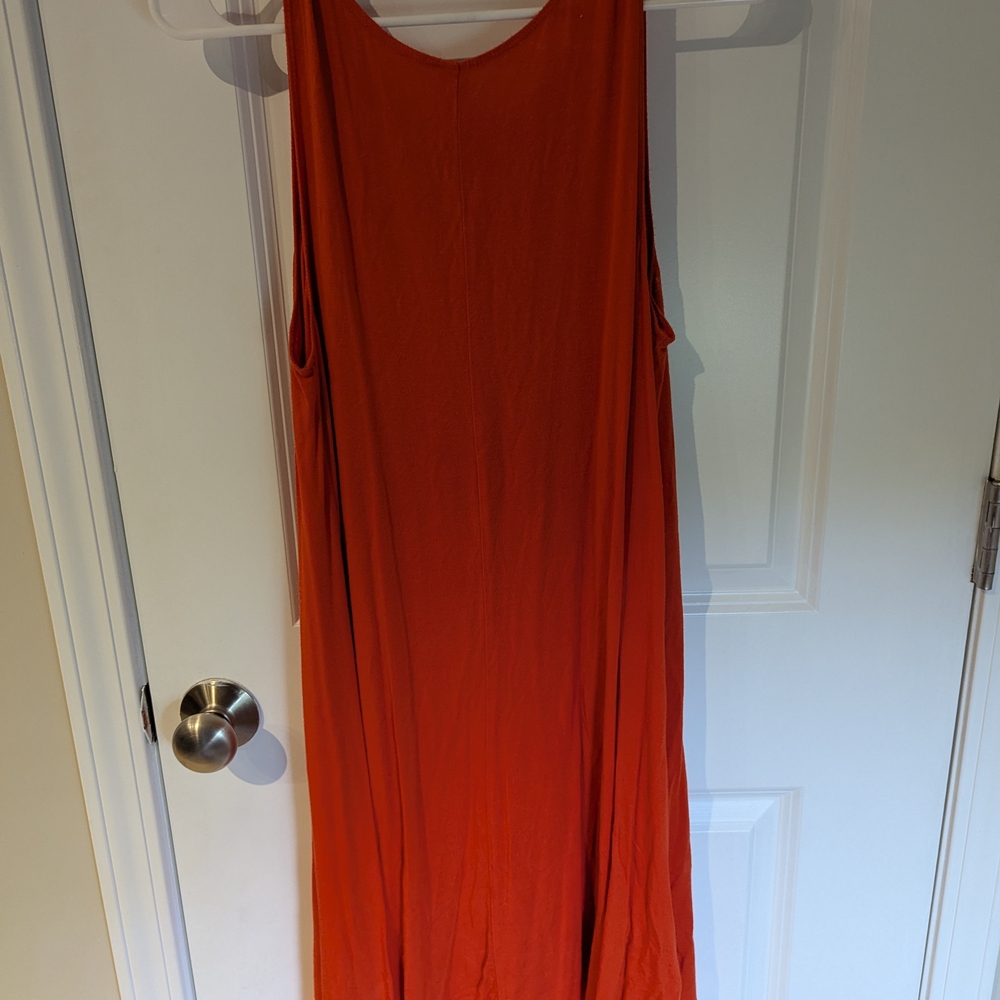 Old Navy Orange Midi Dress - Picture 2 of 3